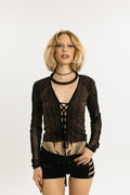 PRIMAL TANK | Velvet Leopard Print Tank | Brown snake print