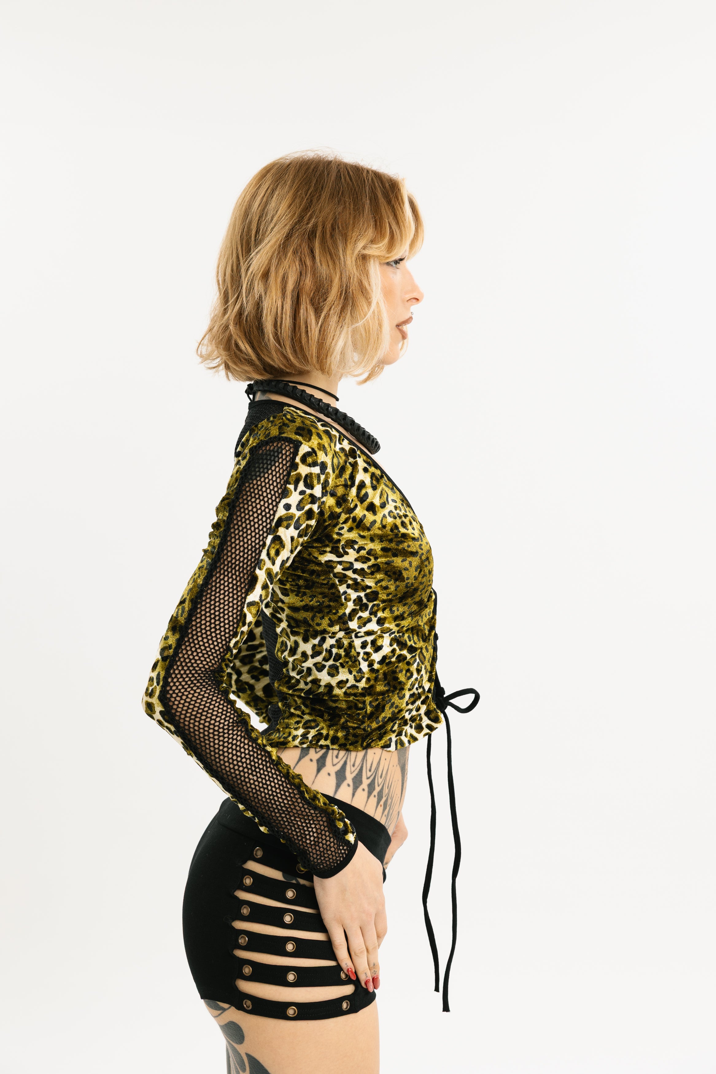 PRIMAL TANK | Velvet Leopard Print Tank | Green leopard print