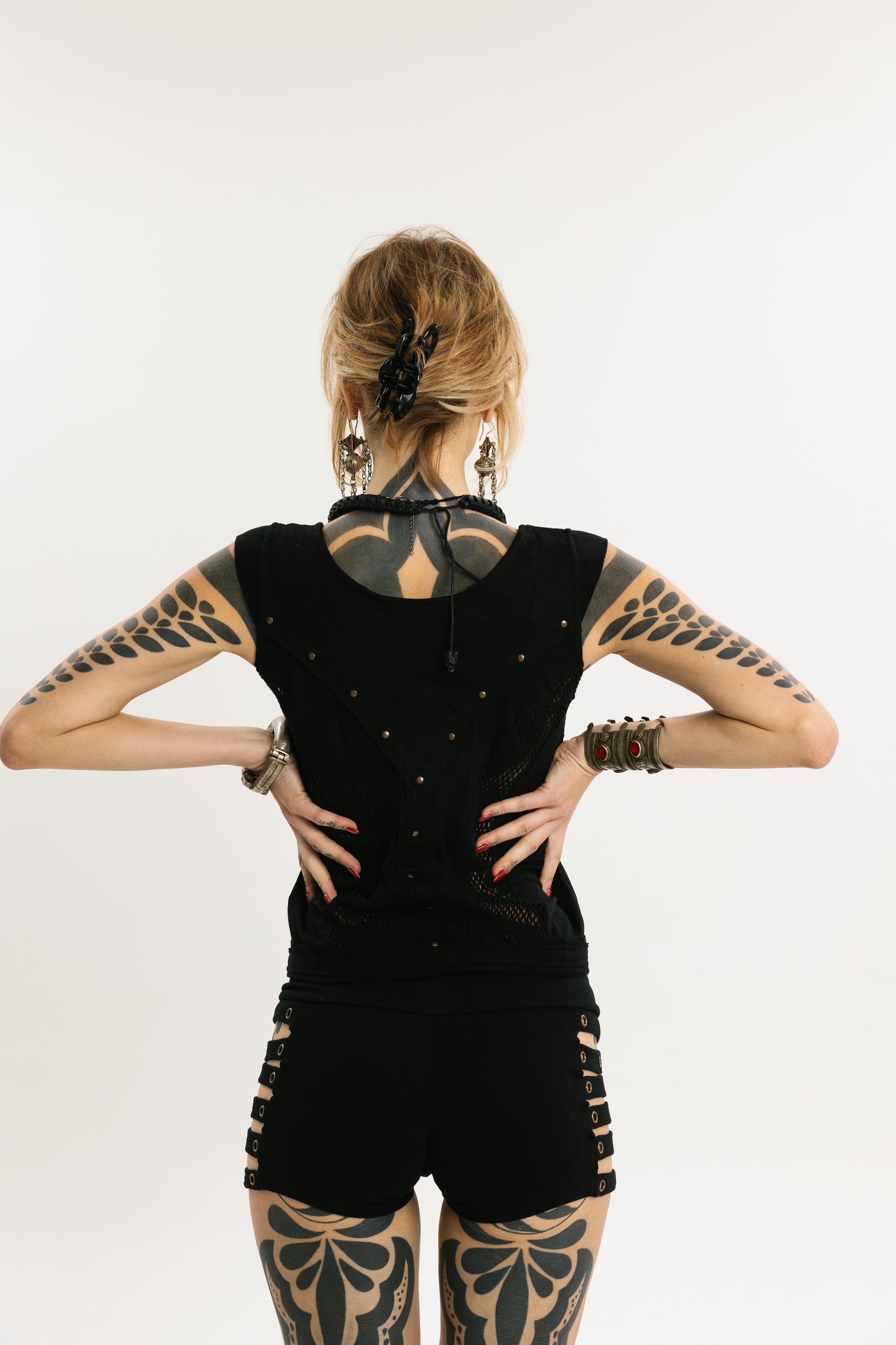 STEEL TANK | Studded Cotton Tank with Zip Front