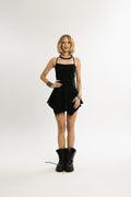 PULSE MINI | Halter Mini Dress with Python Print | Black