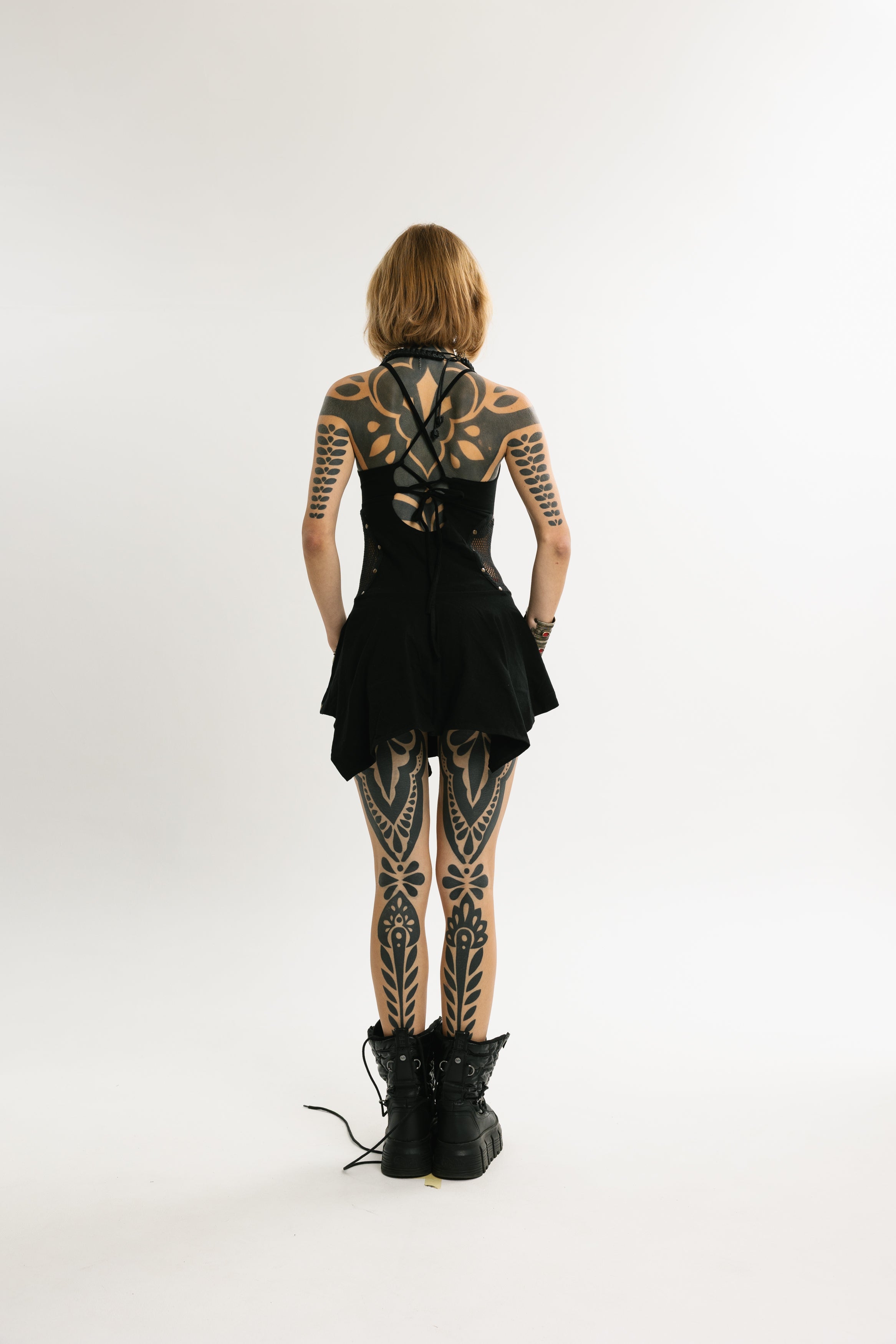 PULSE MINI | Halter Mini Dress with Python Print | Black