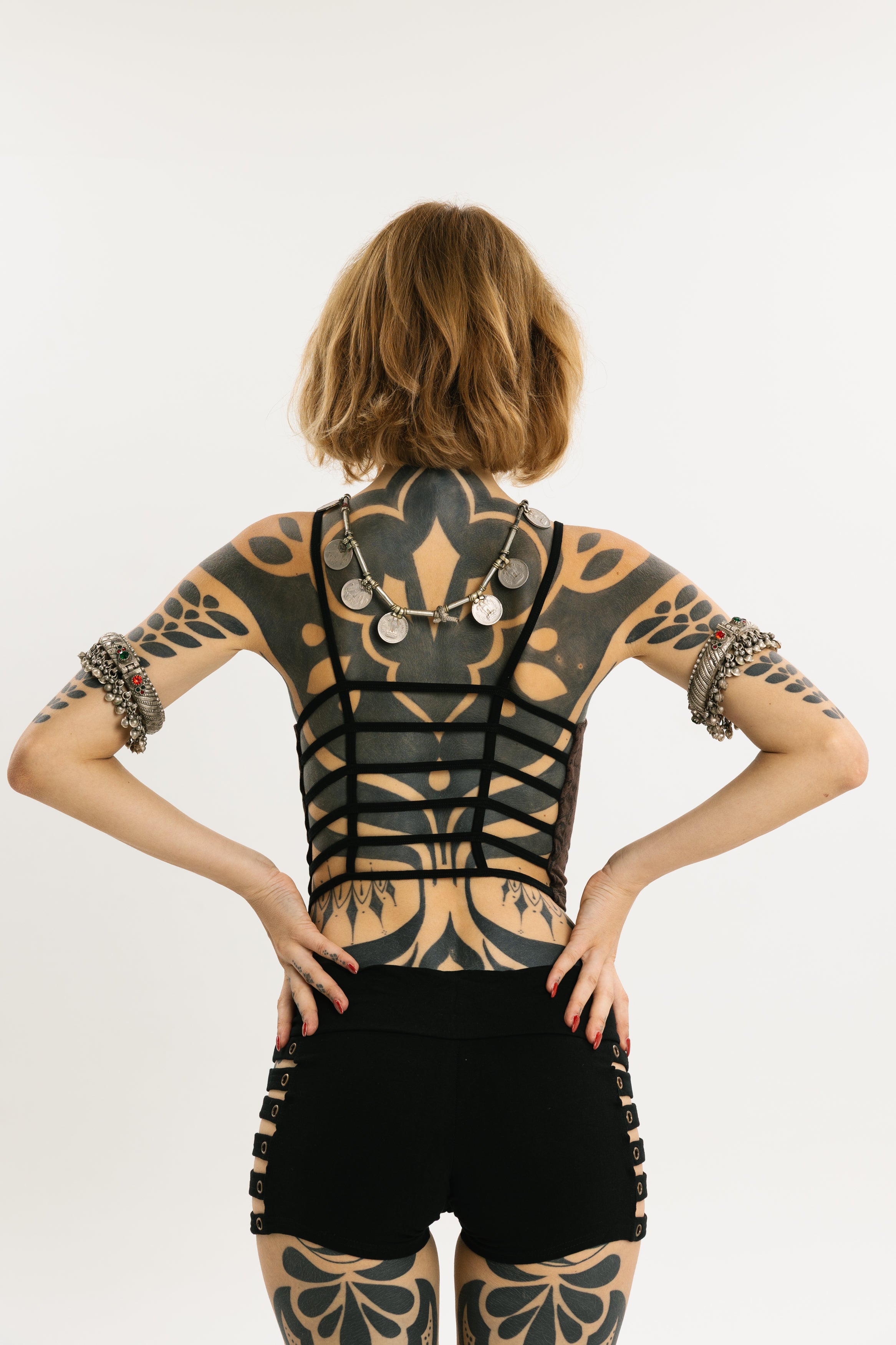 COIL TANK | Stretch Cotton Tank with Cobra Print | Brown | Short
