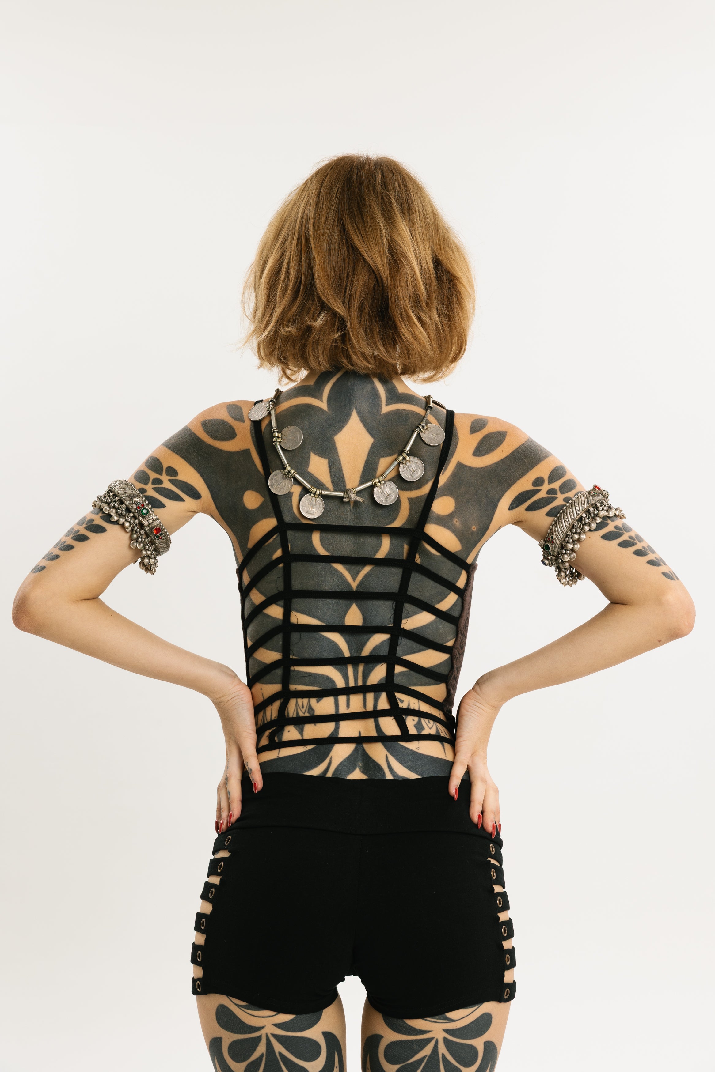 COIL TANK | Stretch Cotton Tank with Cobra Print | Brown | Long
