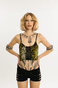 COIL TANK | Stretch Cotton Tank With Leopard Print | Short
